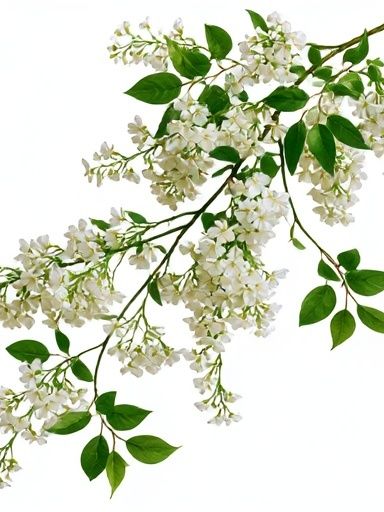 White Blossom Botanical Print. poster detail