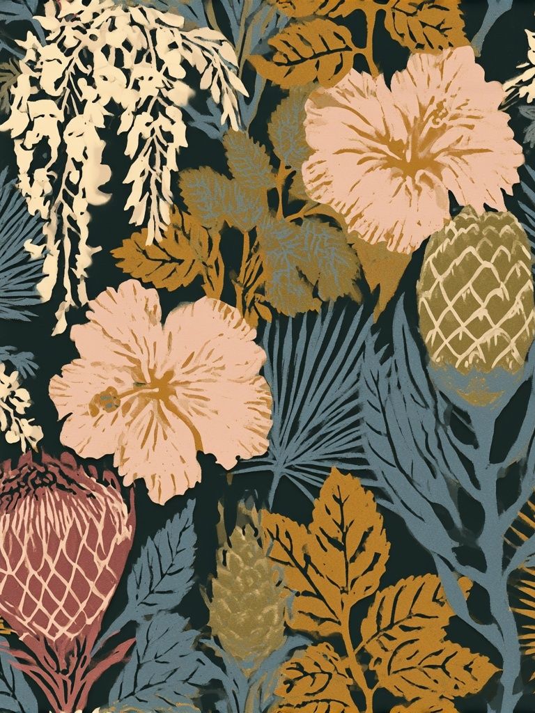 Tropical Floral Pattern Poster. poster detail