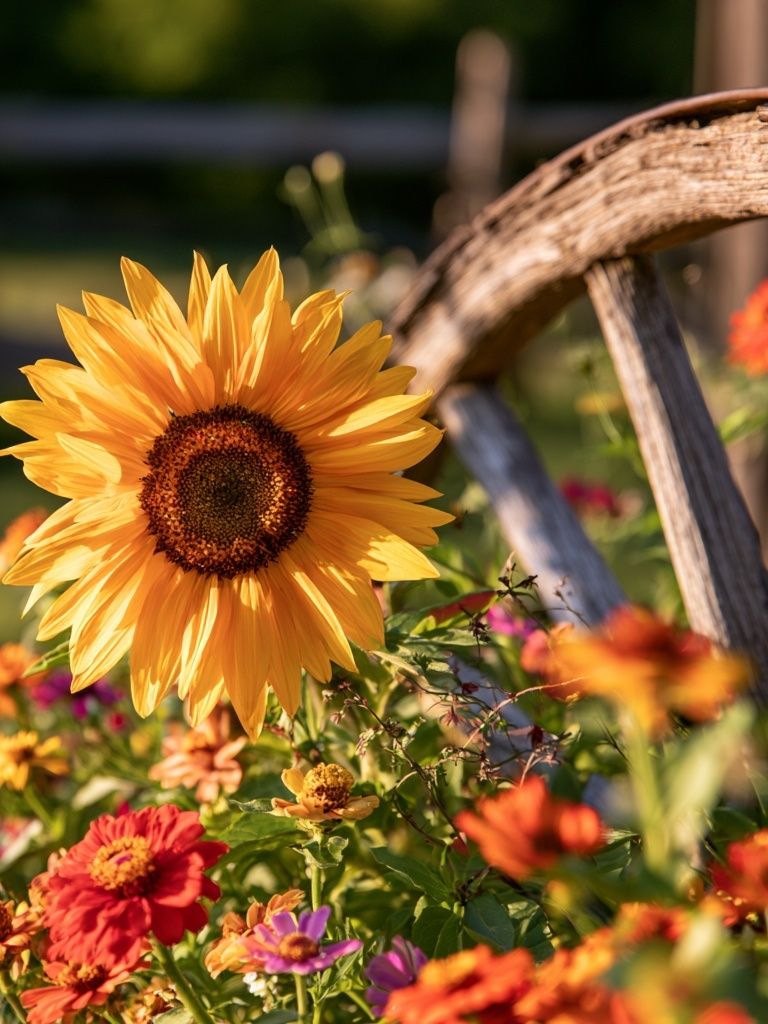 Sunflower Garden Bloom Print. poster — botanical art