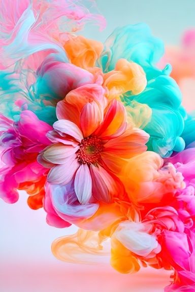 Pastel Floral Bloom Illustration Poster. poster detail