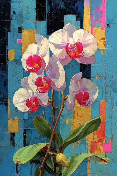 Orchid Bloom Contemporary Print.