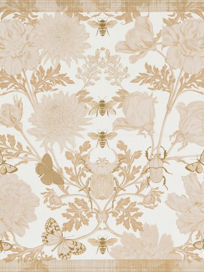 Botanical Insect Toile Print. poster
