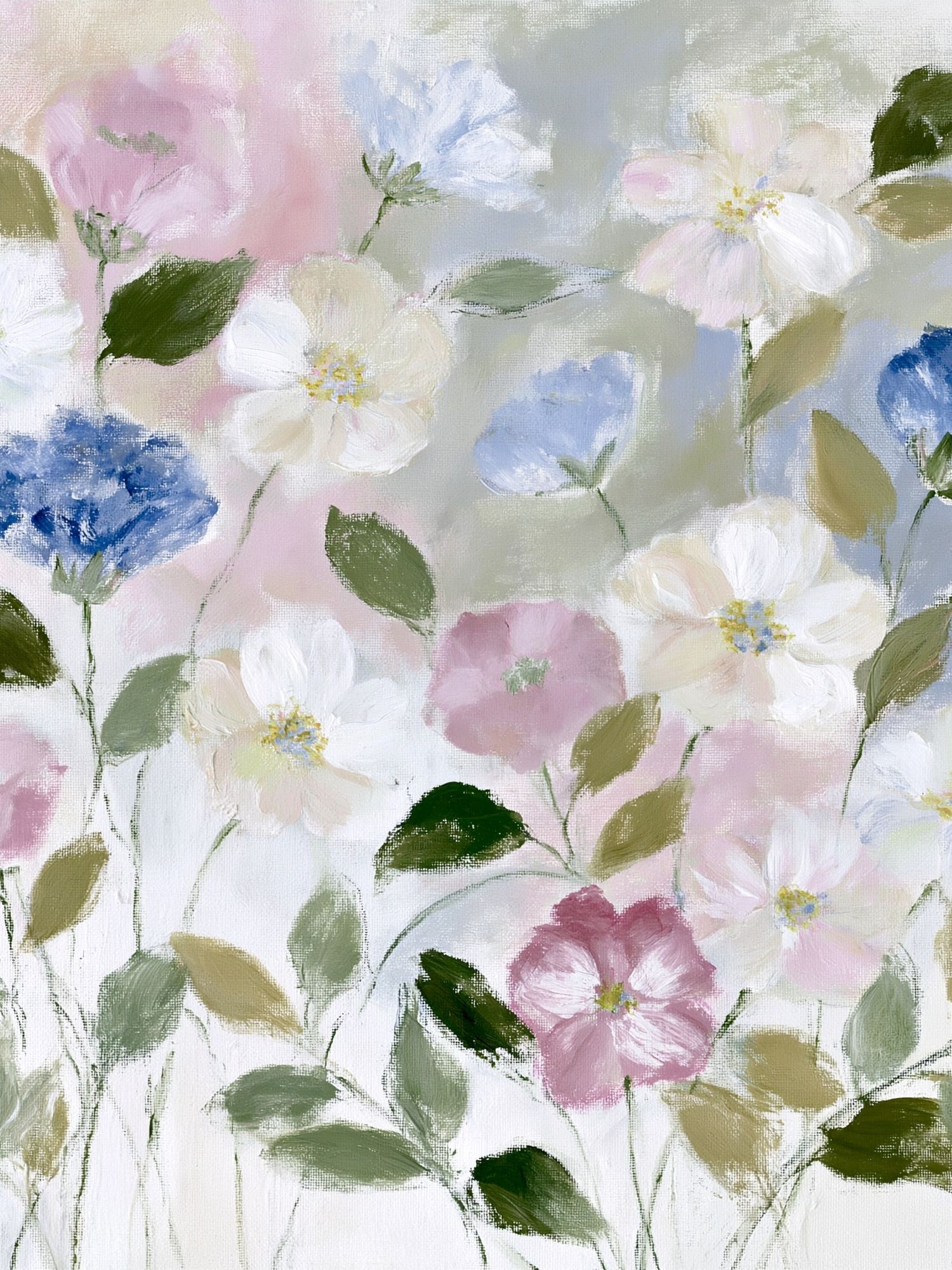 Pastel Wildflower Garden Print. poster — botanical art