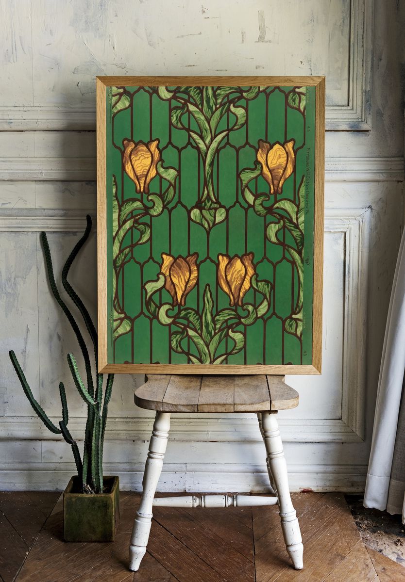 Art Nouveau Floral Pattern Poster room preview