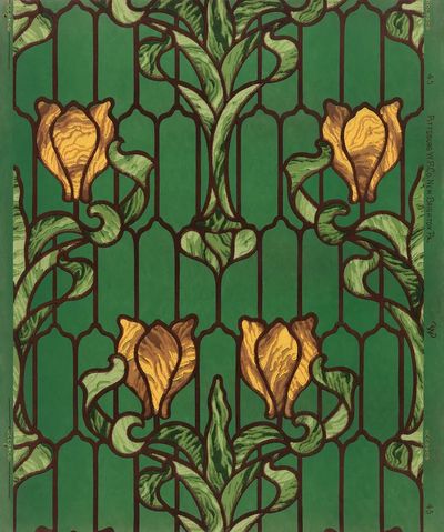 Art Nouveau Floral Pattern Poster. poster