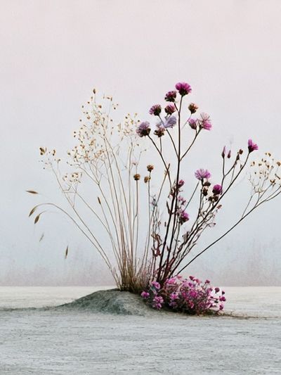 Minimal Wildflower Still Life Poster. poster