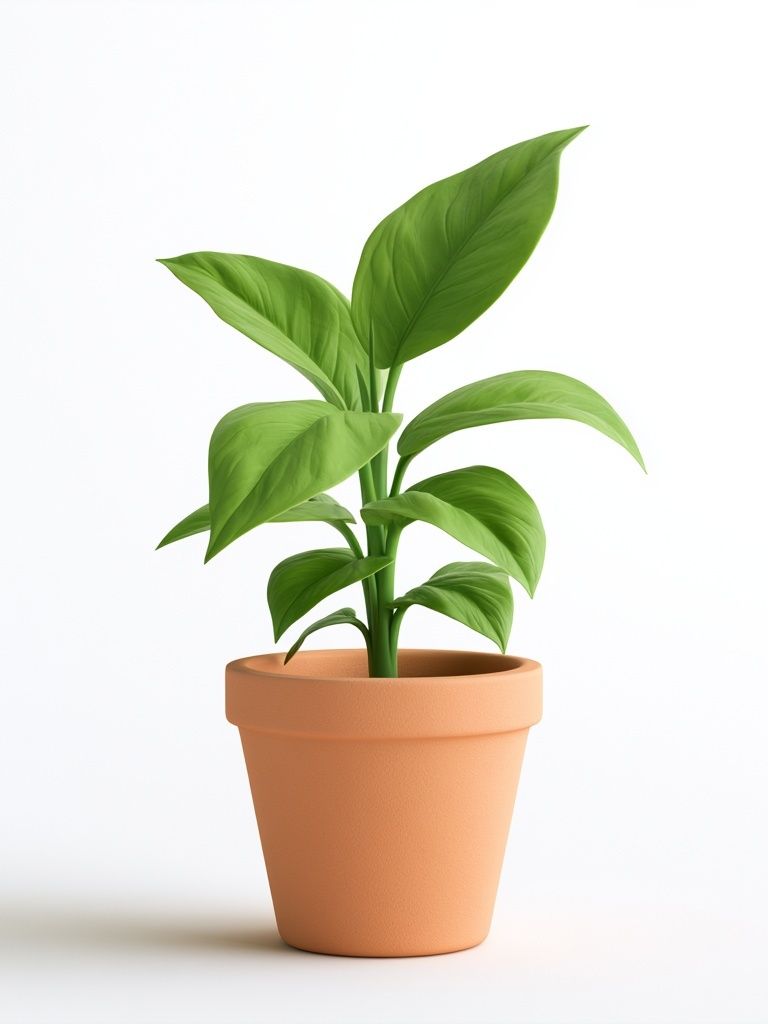 Potted Green Plant Botanical Print. poster — botanical art