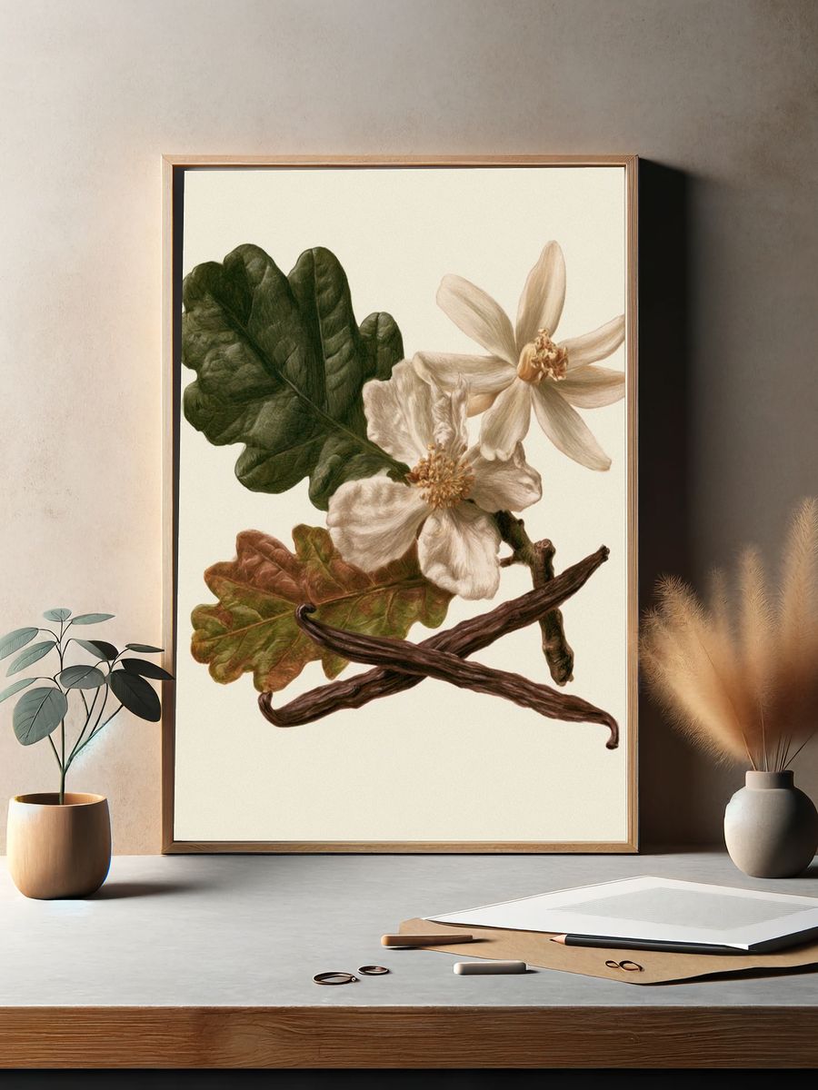 Botanical Study — Vintage Print. — room view 2