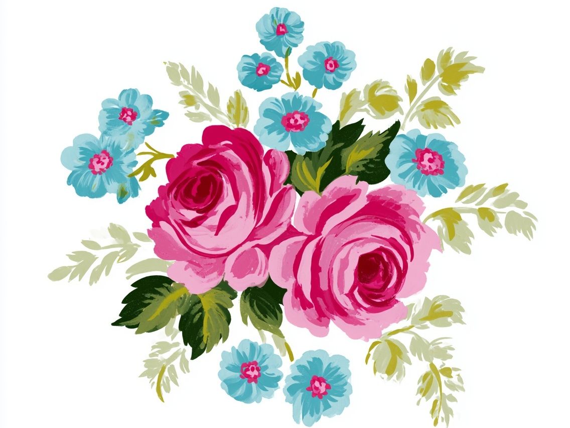 Floral Bouquet Illustration Poster. poster — botanical art