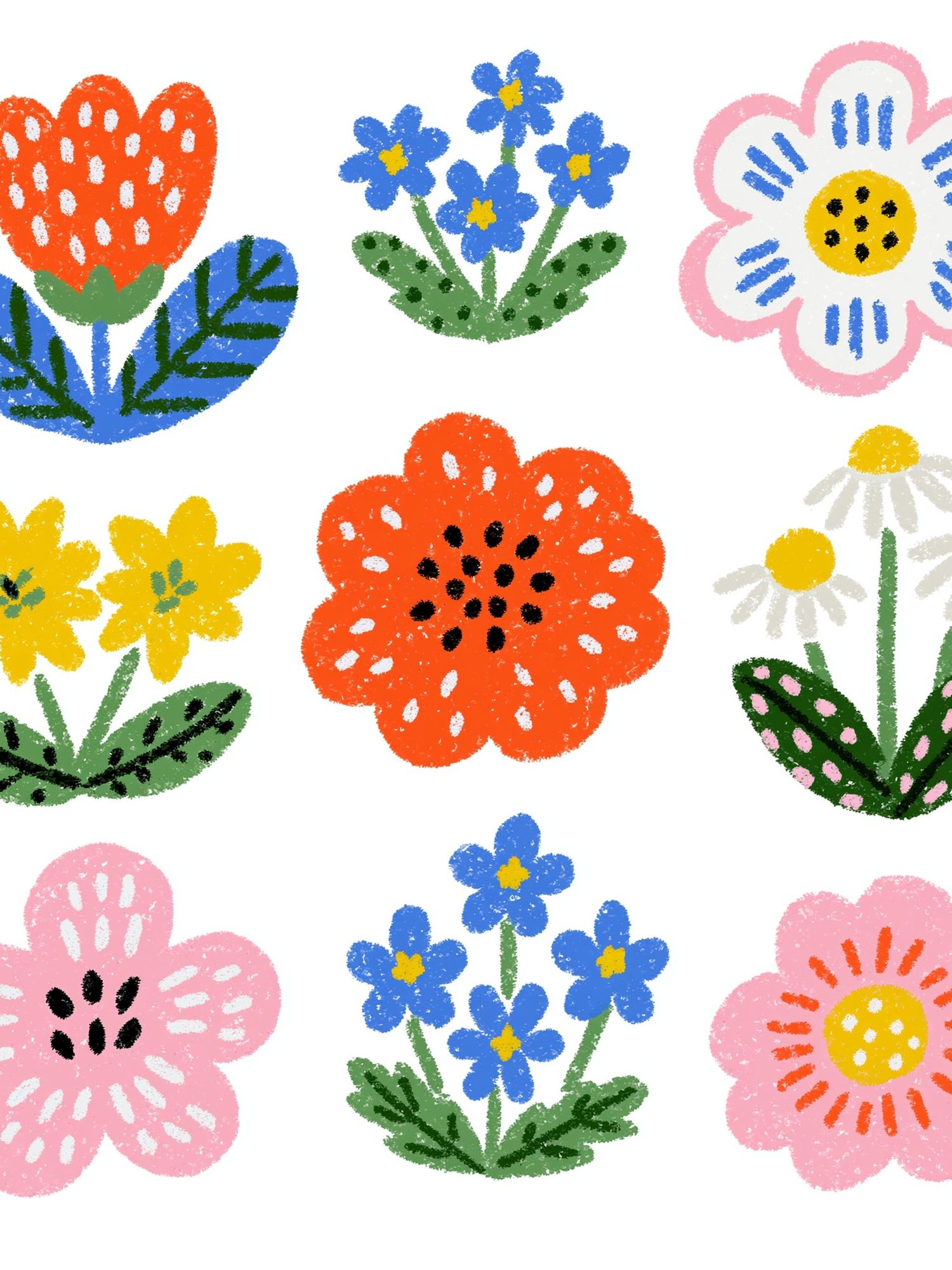 Playful Floral Garden Print. poster detail