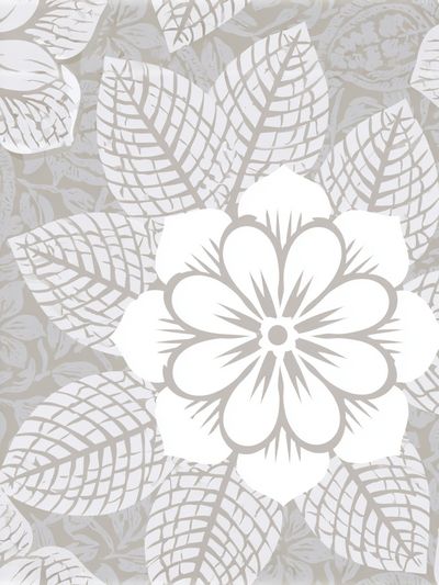 Botanical Leaf Pattern Print.