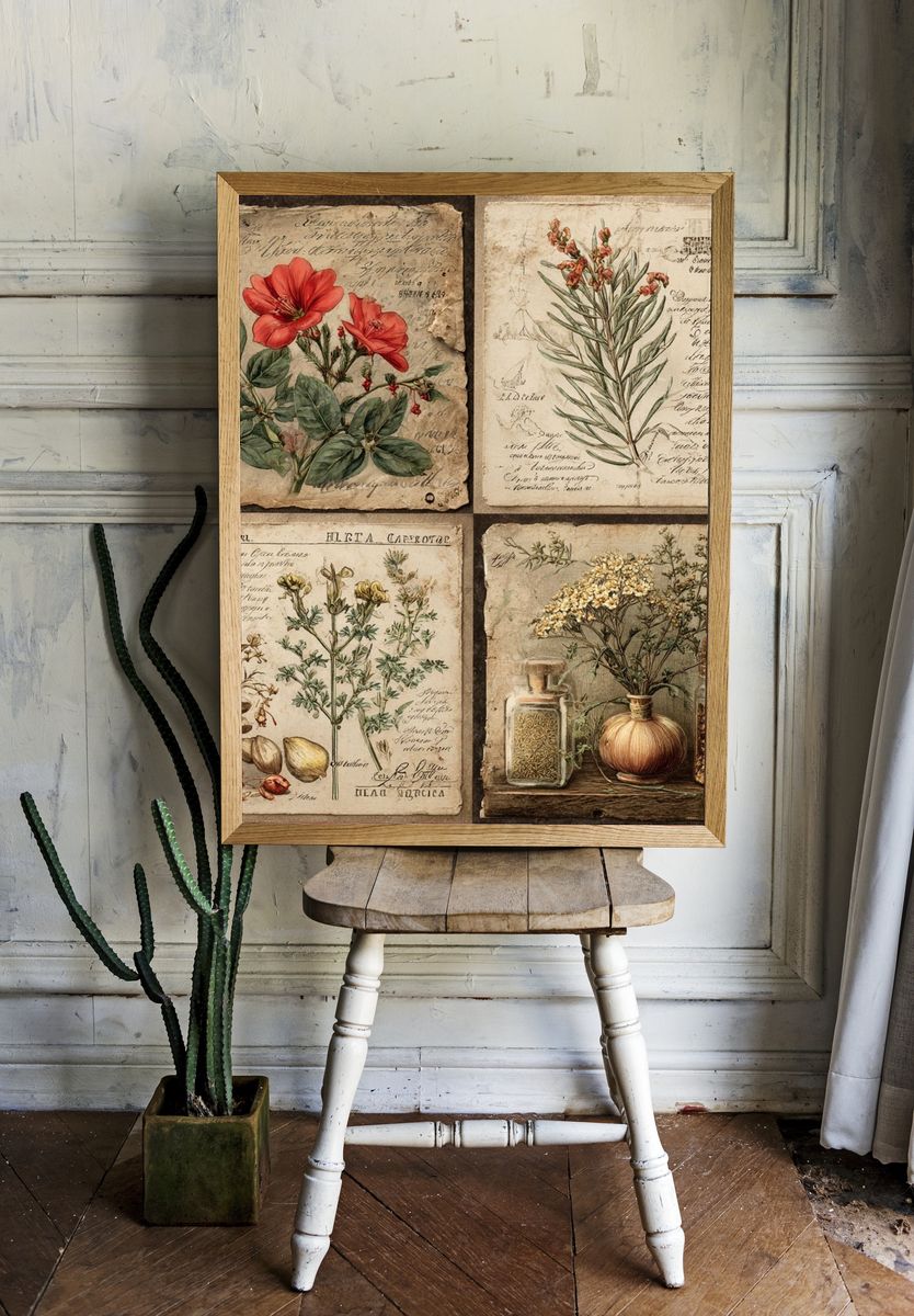 Vintage Botanical Herbarium Poster. room preview