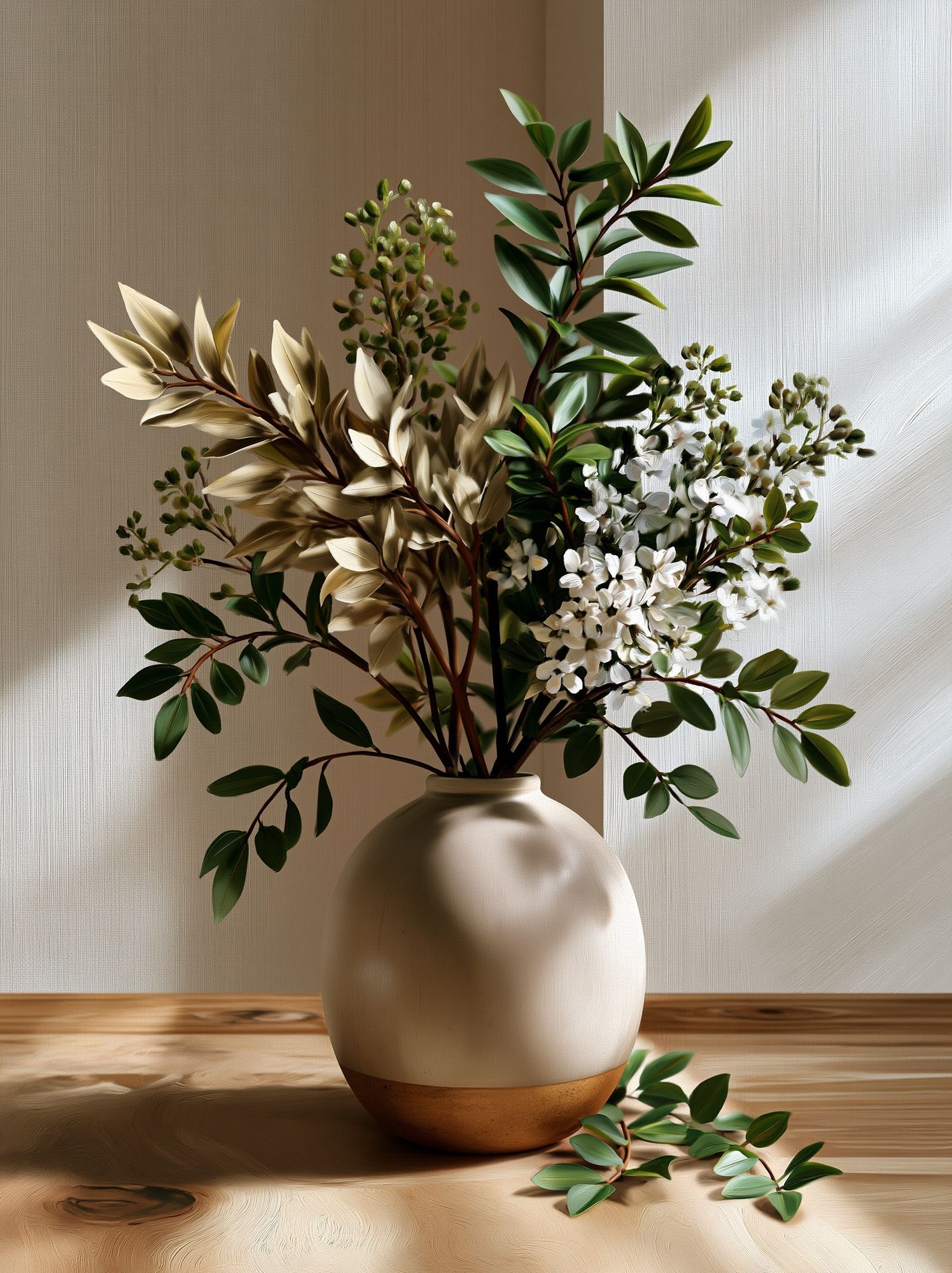 Botanical Vase Still Life Print. poster detail