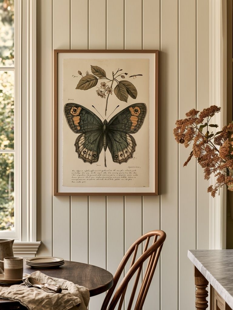 Butterfly Botanical Print Poster. poster detail
