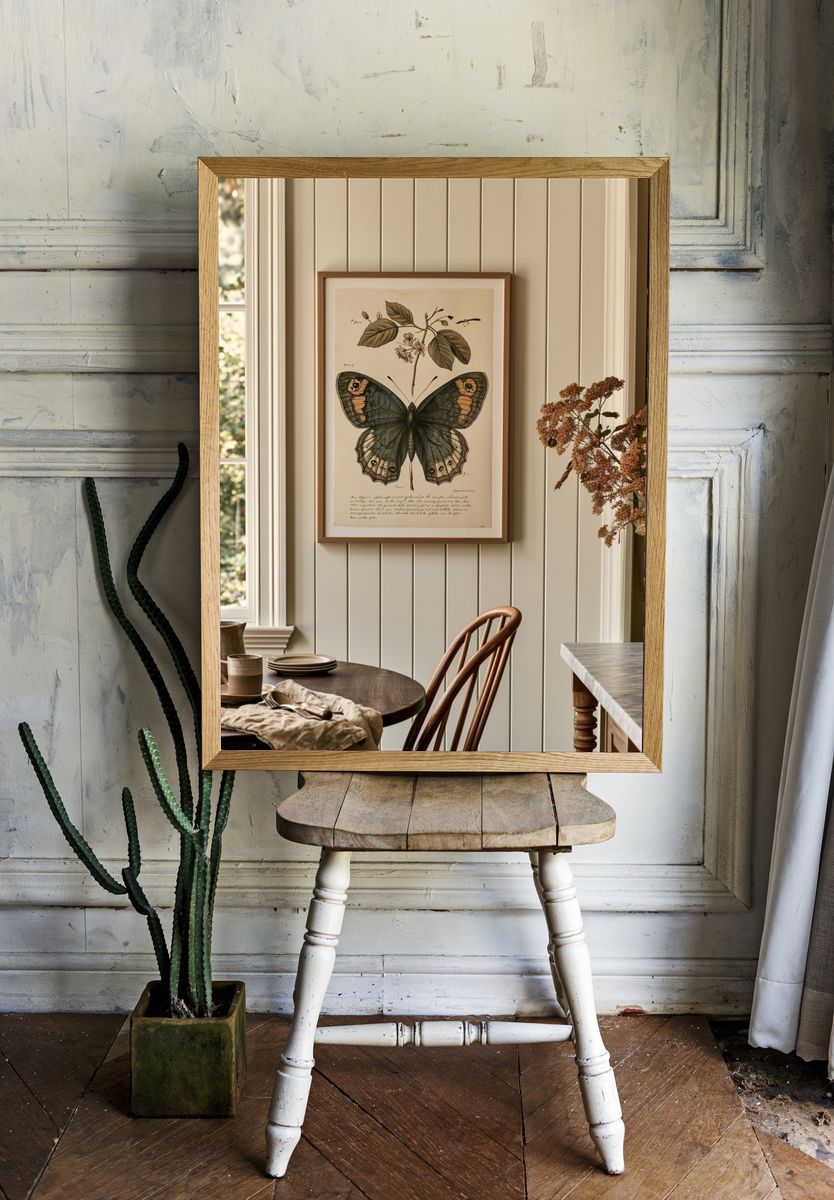 Butterfly Botanical Print Poster. — room view 1