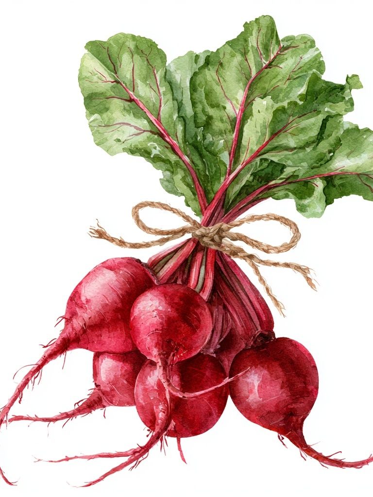 Beetroot Watercolor Botanical Poster. poster — botanical art