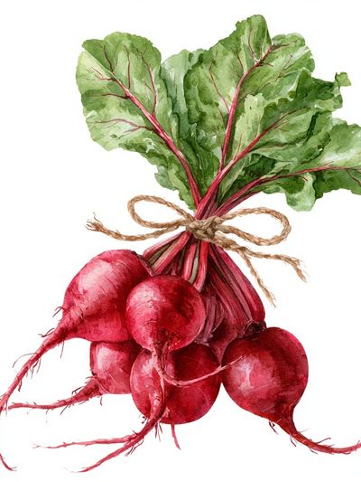 Beetroot Watercolor Botanical Poster. poster