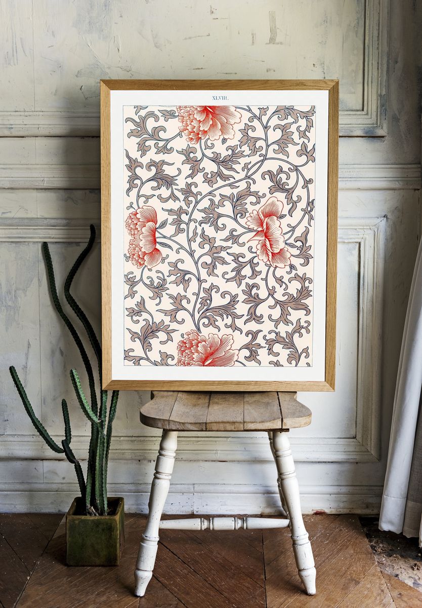 Flower pattern, Examples Chinese Ornament. — room view 1