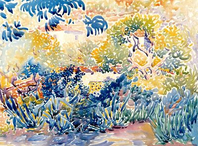 Artist's Garden Saint-Clair (1904–1905) painting. poster print