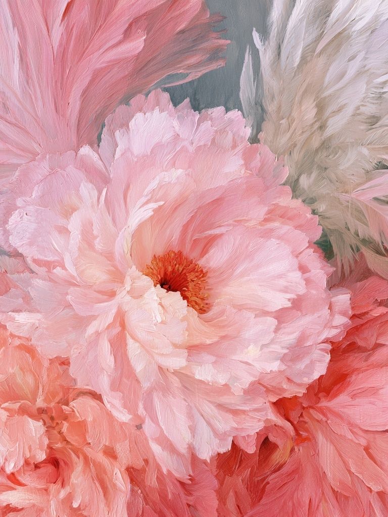 Pink Peony Bloom — Floral Print. poster — botanical art
