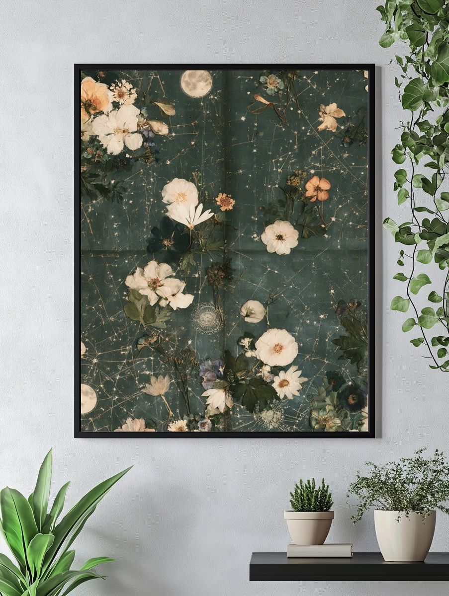 Celestial Floral Botanical Print. — room view 4