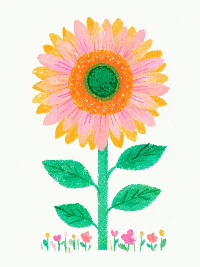 Whimsical Flower Illustration Poster. poster — botanical art