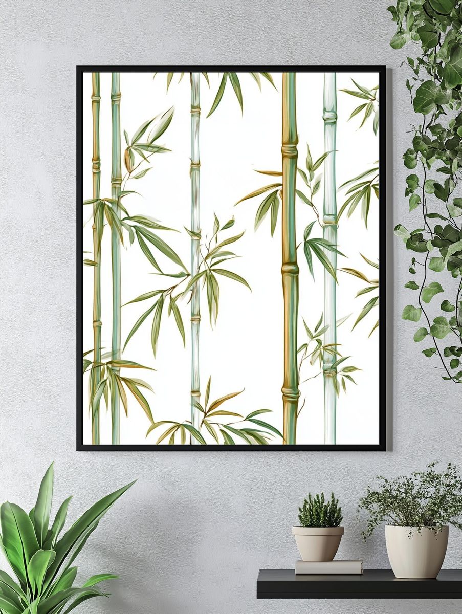 Bamboo Grove Botanical Print. — room view 4