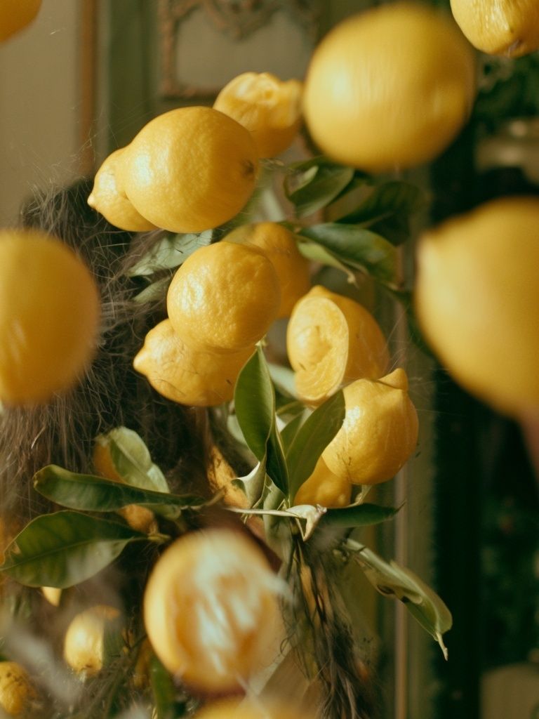 Lemon Branch Still Life Print. poster detail