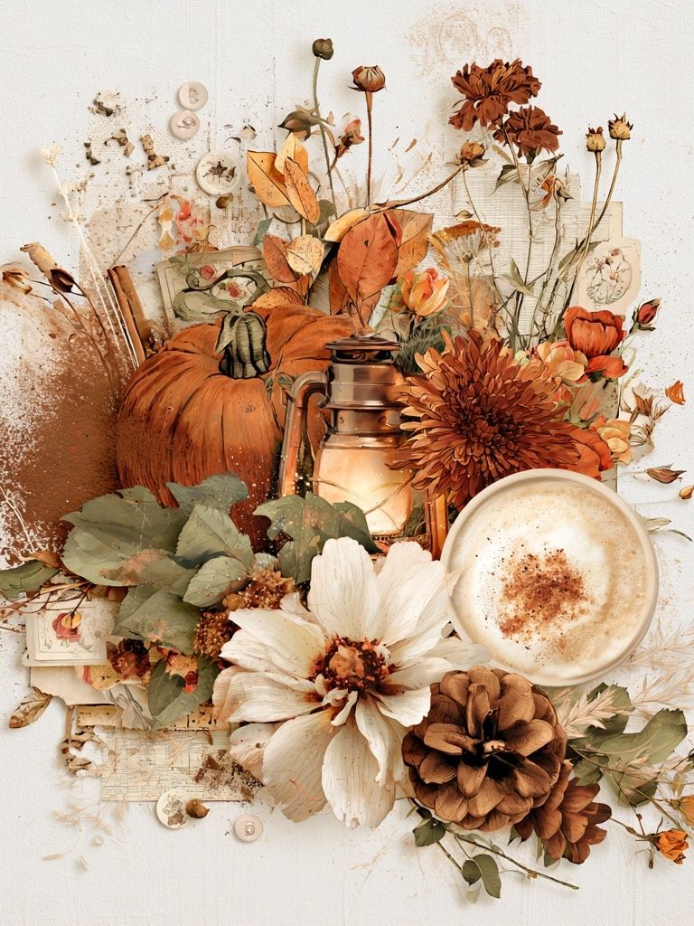 Autumn Floral Still Life Poster. poster detail