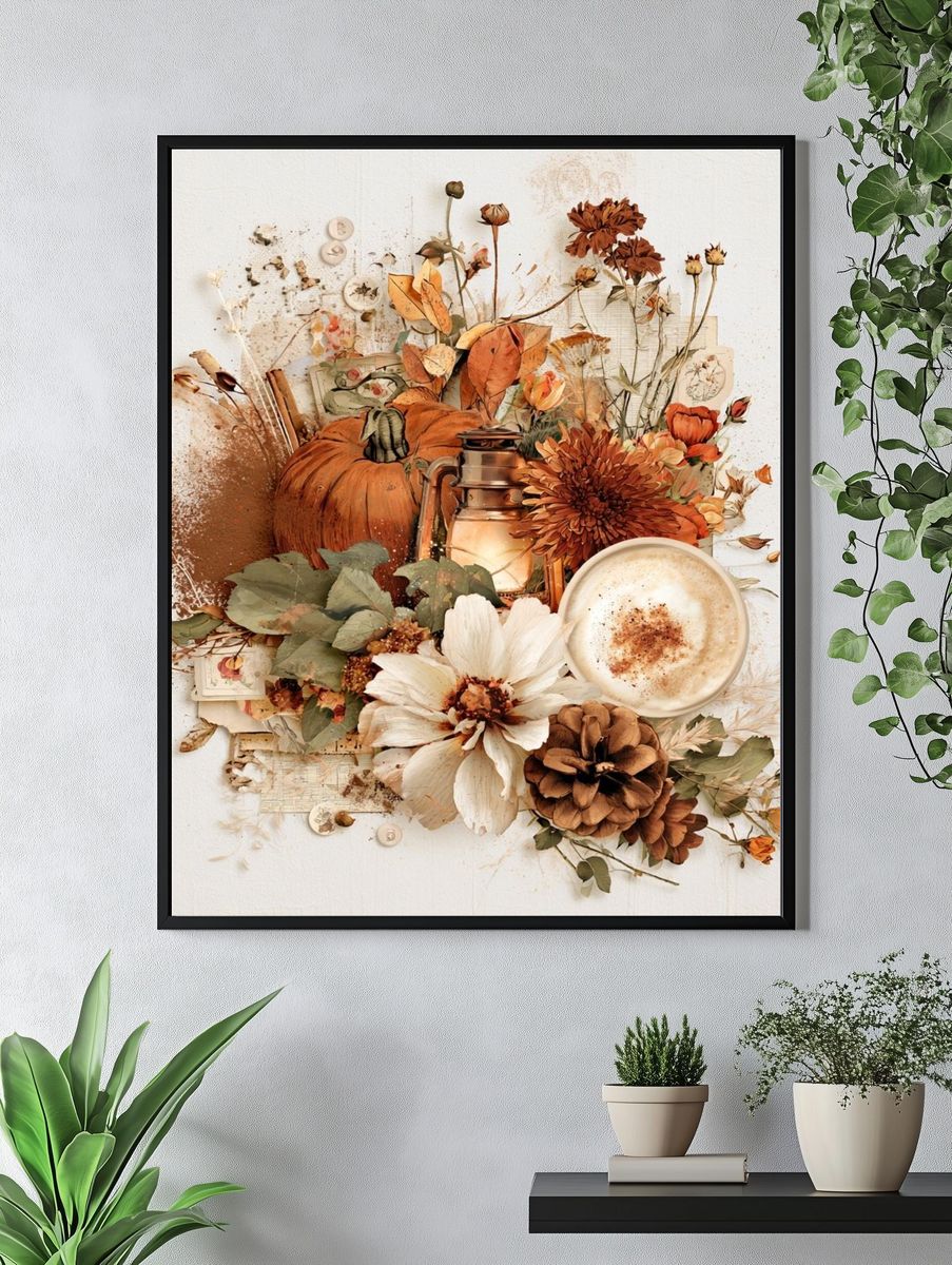 Autumn Floral Still Life Poster. — room view 4