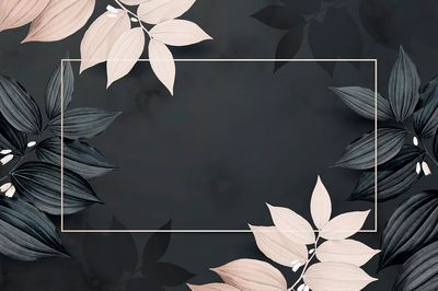 Rectangle golden foliage frame black. poster print