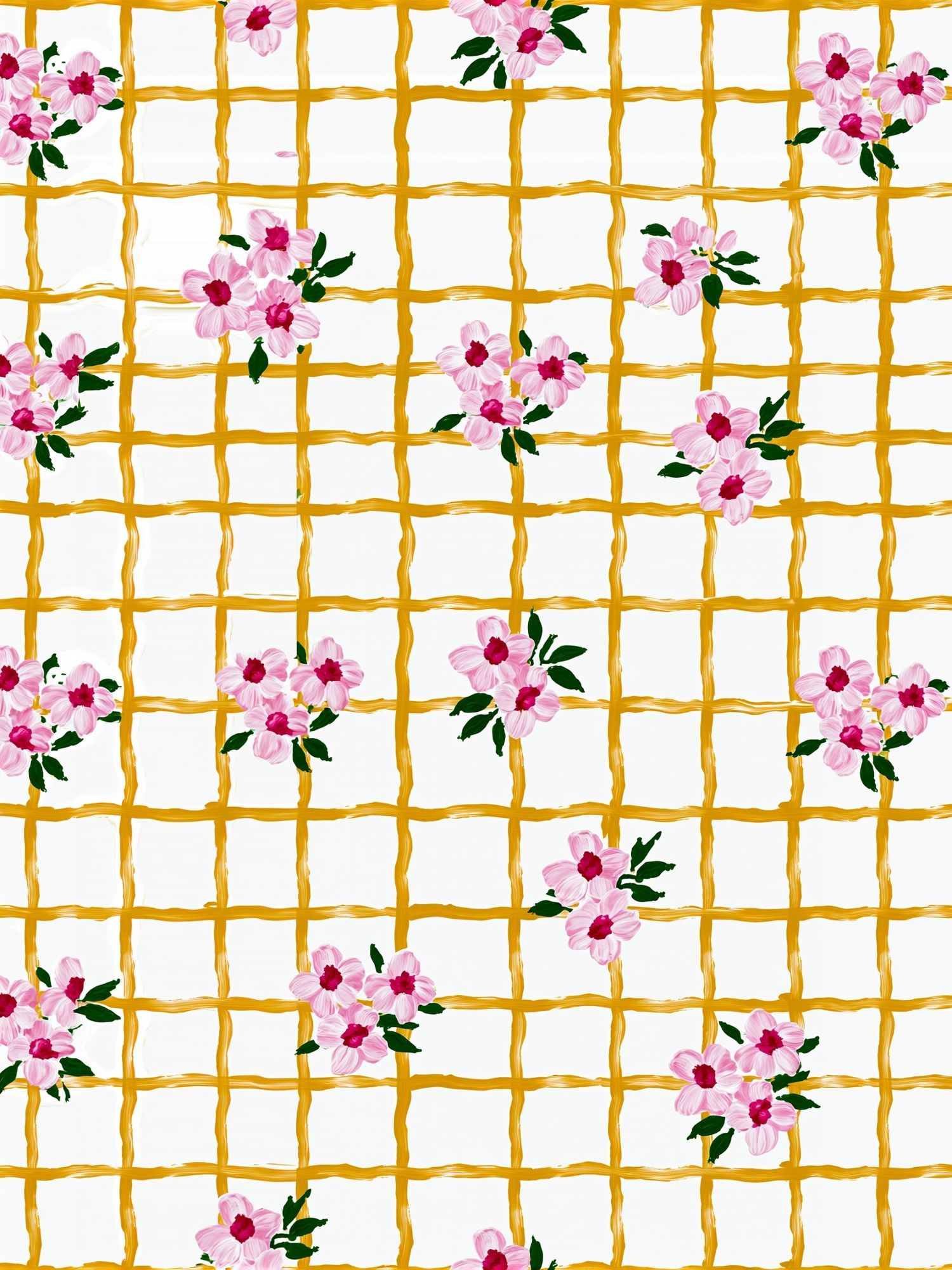 Floral Trellis Pattern Print. poster detail