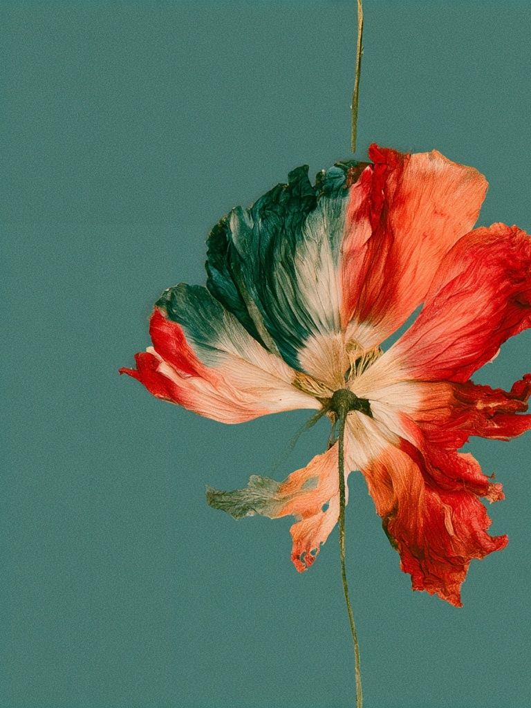 Pressed Poppy Botanical Poster. poster detail