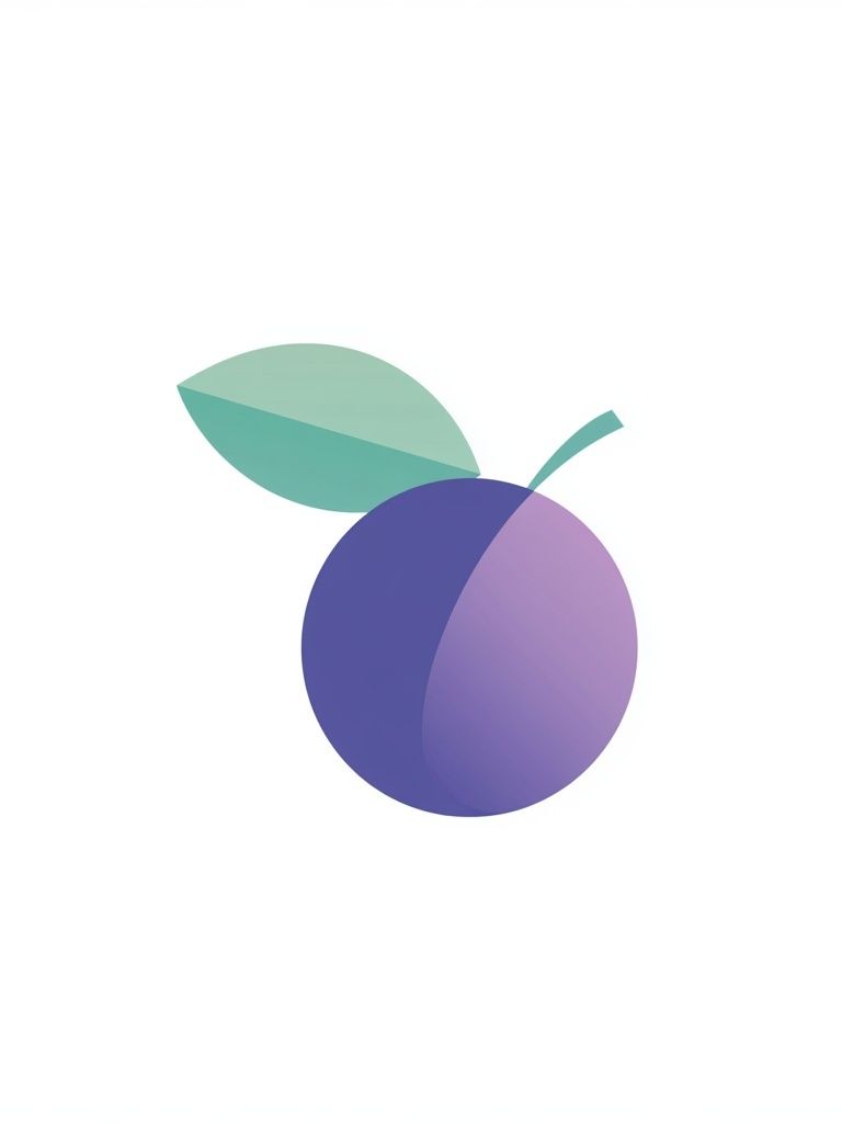 Plum Leaf Minimalist Poster. poster detail
