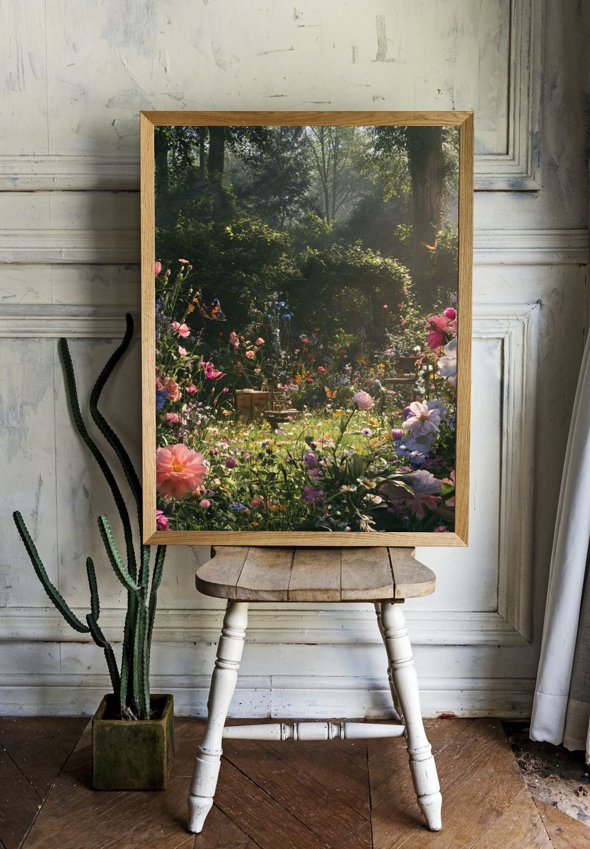 Enchanted Flower Garden Poster. — room view 1