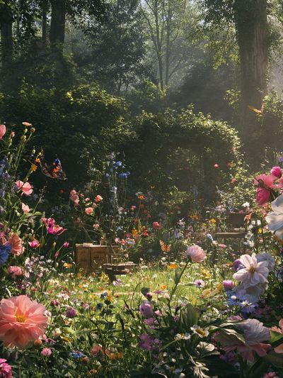 Enchanted Flower Garden Poster.