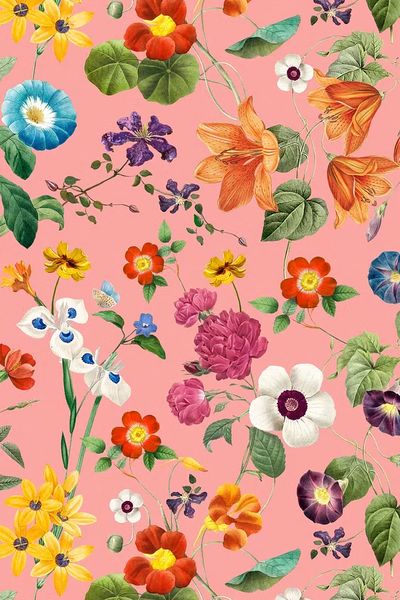 Vintage floral pattern mobile wallpaper.
