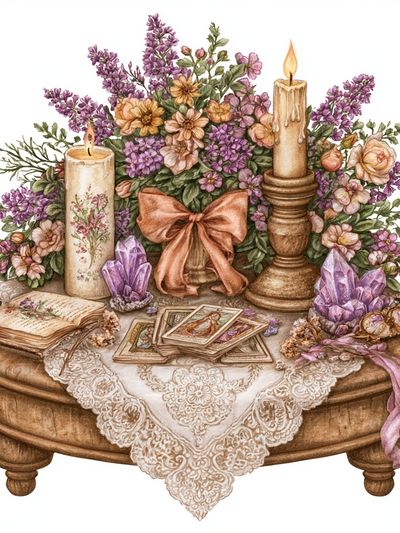 Romantic Floral Still Life Print. poster