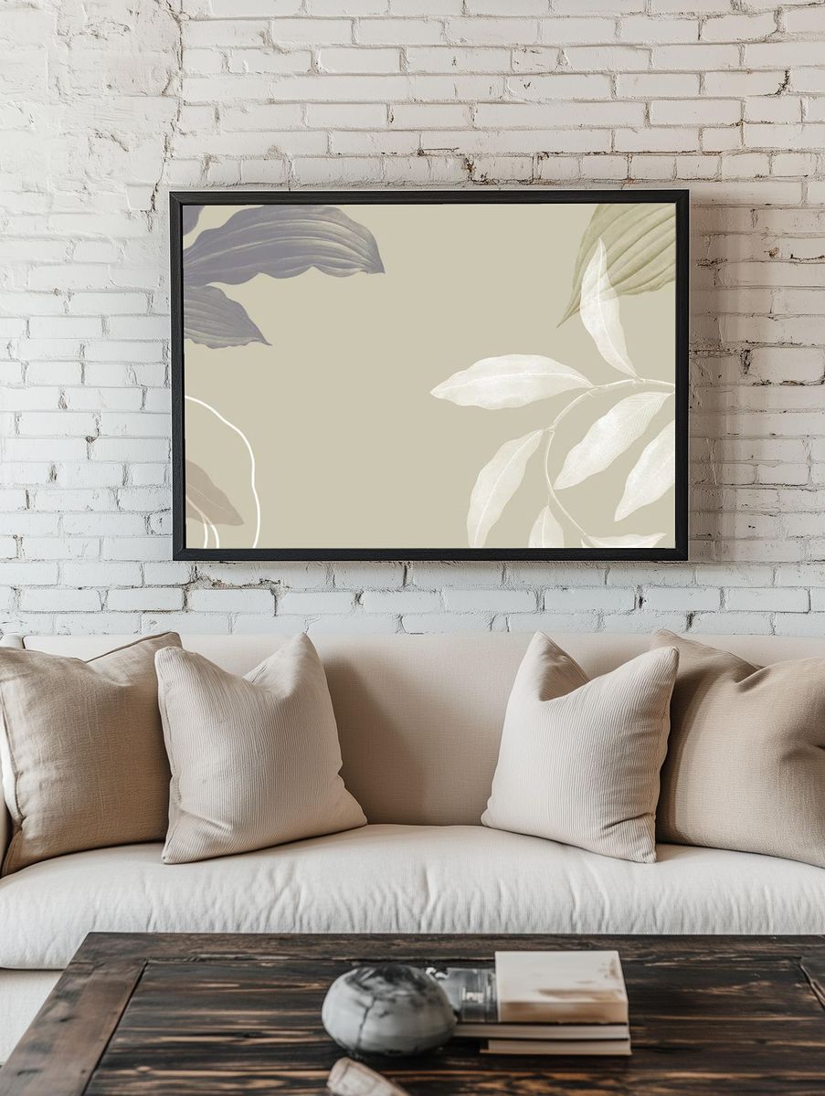 Tropical leafy background illustration room preview