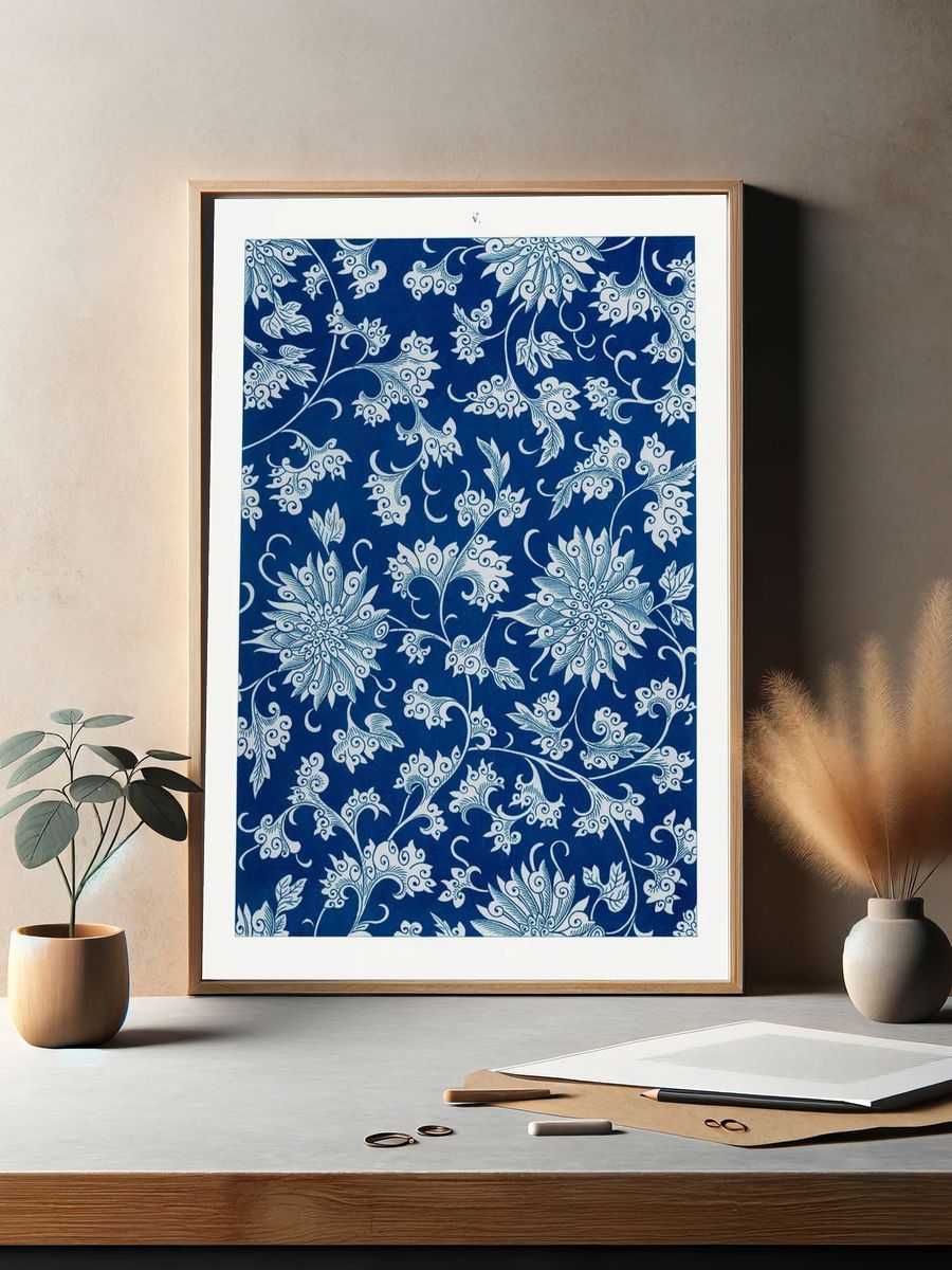 Blue flower pattern, Examples Chinese. — room view 2