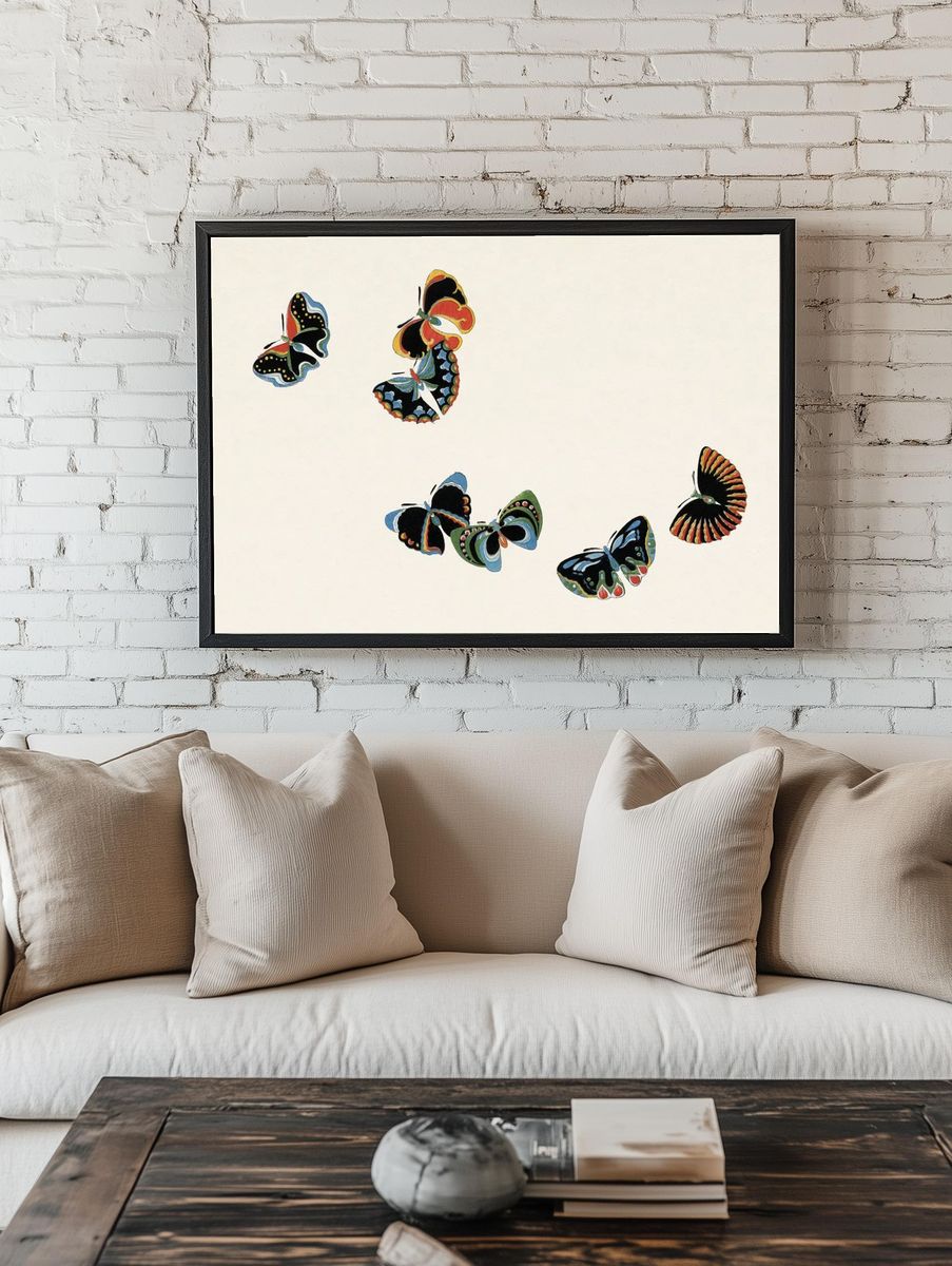 Japanese woodblock butterfly. — room view 1
