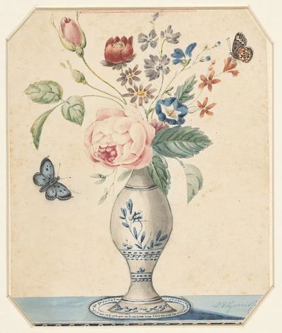 Floral Vase Watercolor Print. poster print