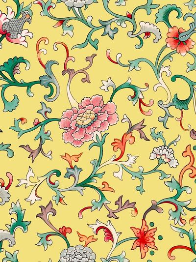 Floral Vine Pattern Vintage Print. poster