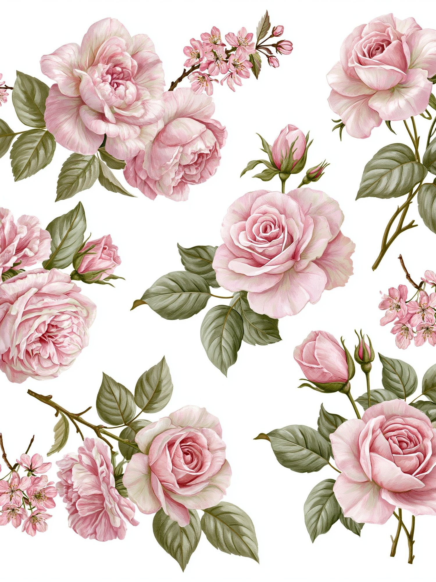 Pink Rose Botanical Print. poster — botanical art