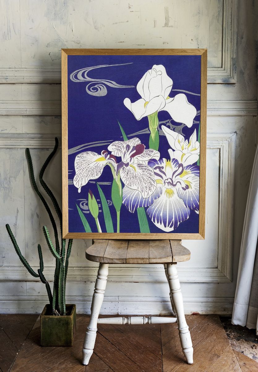 Irises (1890–1900) Kogyo Tsukioka. Original room preview