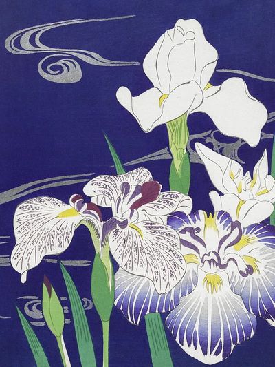 Irises (1890–1900) Kogyo Tsukioka. Original. poster print