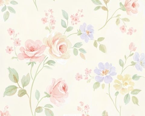 Pastel Floral Watercolor Poster. poster detail