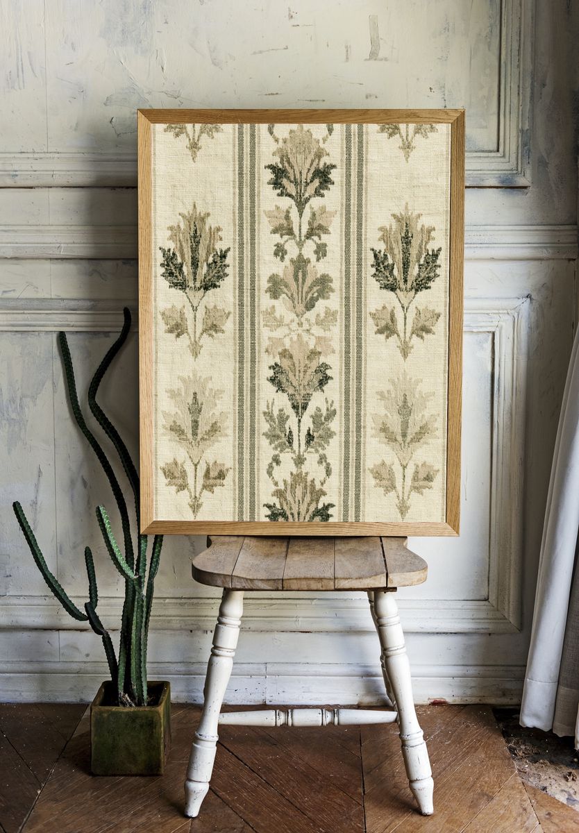 Botanical Textile Pattern Print. room preview