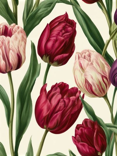 Tulip Garden Botanical Print. poster print