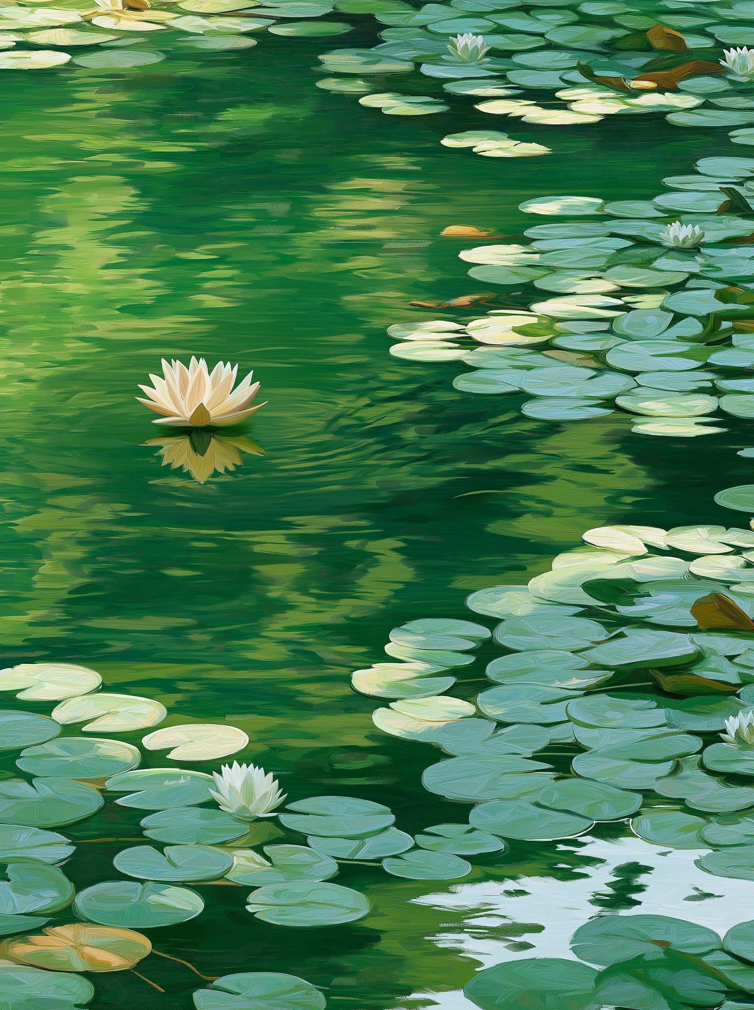 Water Lilies Impressionist Poster. poster detail
